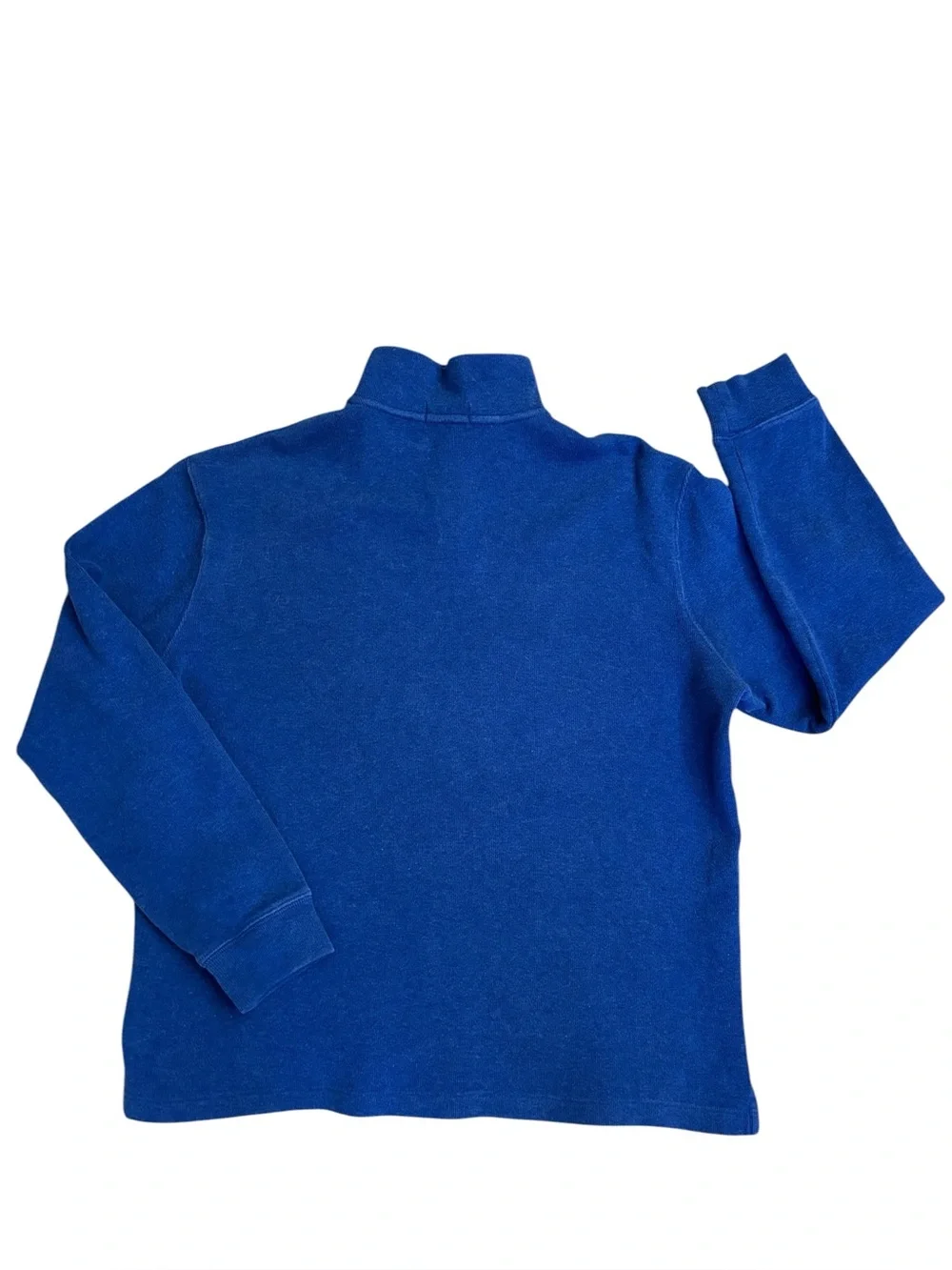 Polo‎ Ralph Lauren Blue Knit Quarter Zip Pullover Pony Logo Sweater Size Large